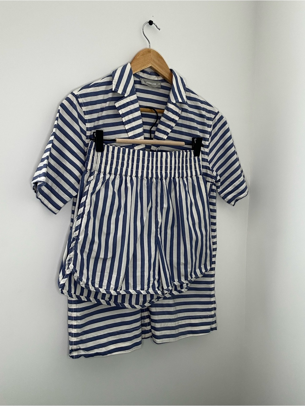everlane striped lounge set